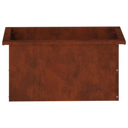 vidaXL Garden Planter with LED Rusty 30 x 60 x 30 cm Weathering Steel