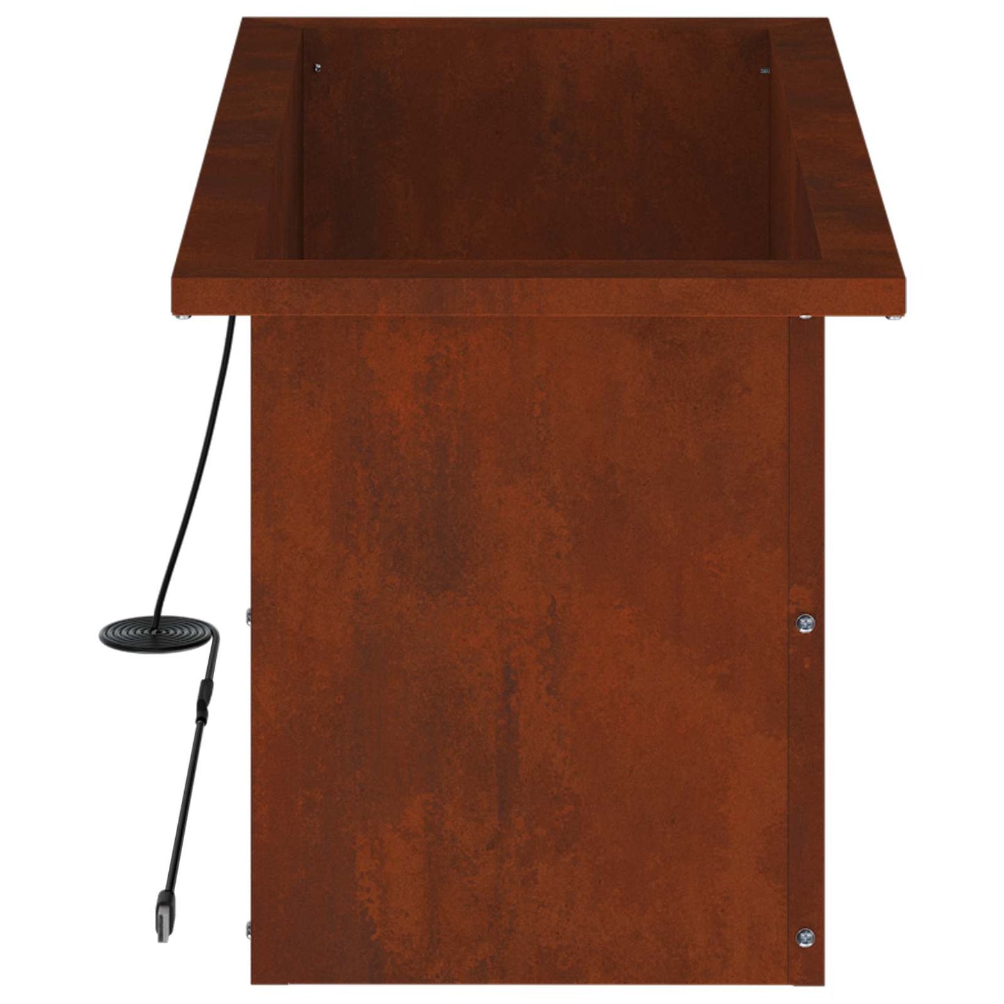 vidaXL Garden Planter with LED Rusty 30 x 60 x 30 cm Weathering Steel