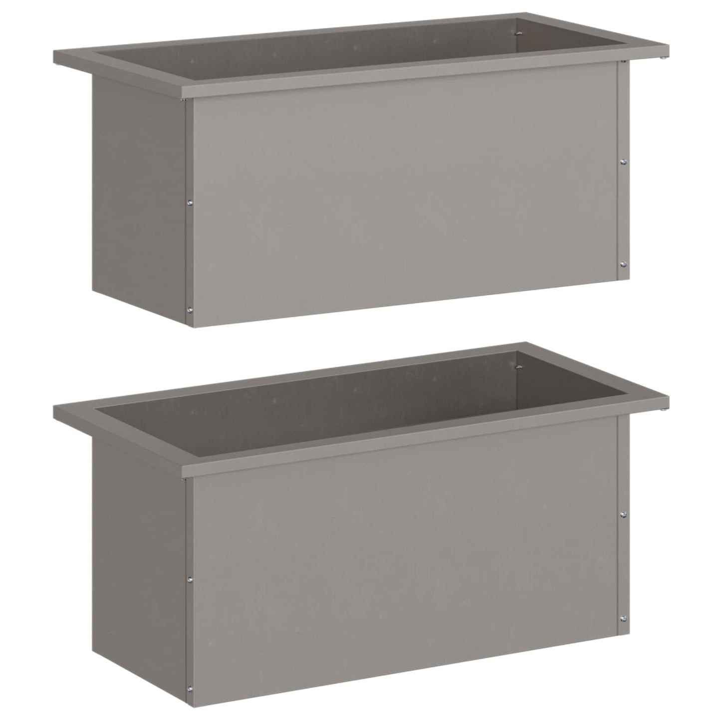 vidaXL Garden Planter with LED 2 pcs Rusty 30 x 60 x 30 cm