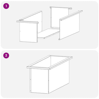 vidaXL Garden Planter with LED Black 30 x 80 x 30 cm Steel