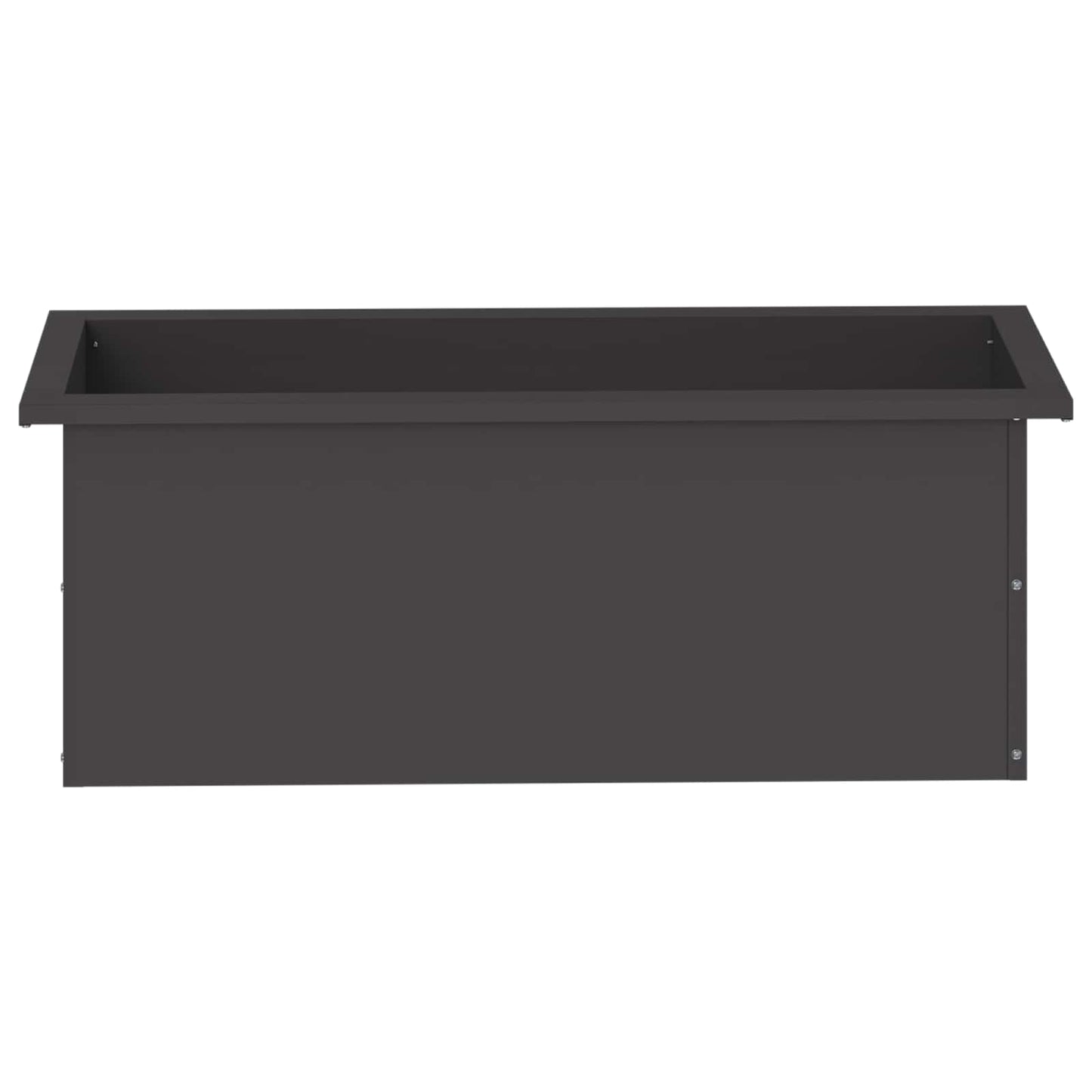vidaXL Garden Planter with LED Black 30 x 80 x 30 cm Steel