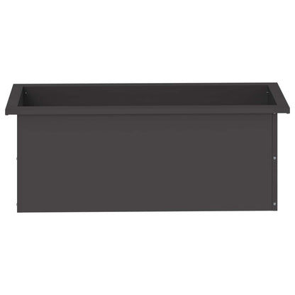 vidaXL Garden Planter with LED Black 30 x 80 x 30 cm Steel