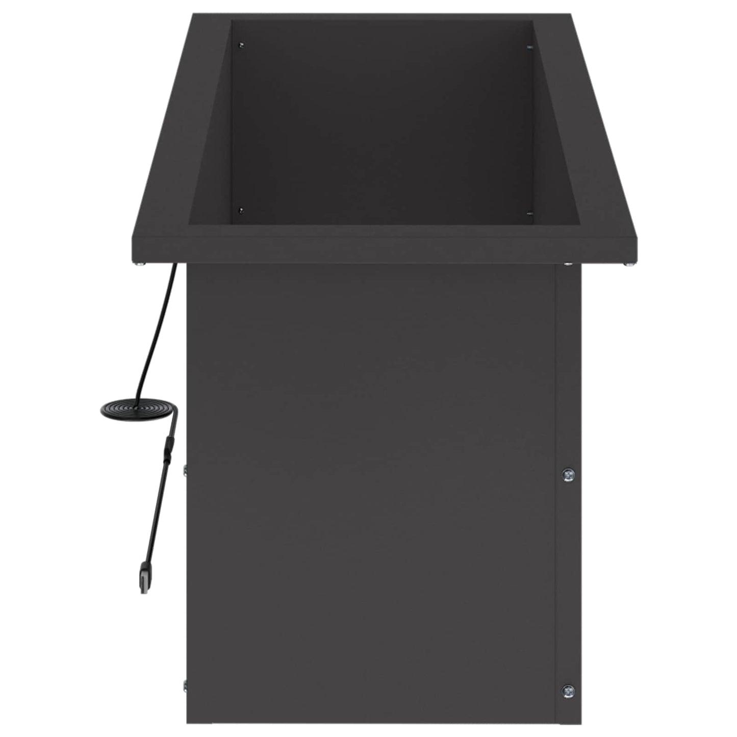 vidaXL Garden Planter with LED Black 30 x 80 x 30 cm Steel