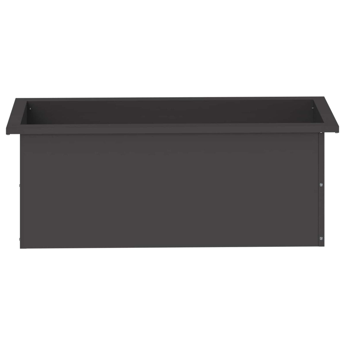 vidaXL Garden Planter with LED 2 pcs Black 30 x 80 x 30 cm Steel