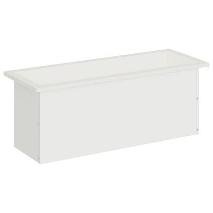 vidaXL Garden Planter with LED White 30 x 80 x 30 cm Steel