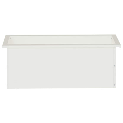 vidaXL Garden Planter with LED White 30 x 80 x 30 cm Steel