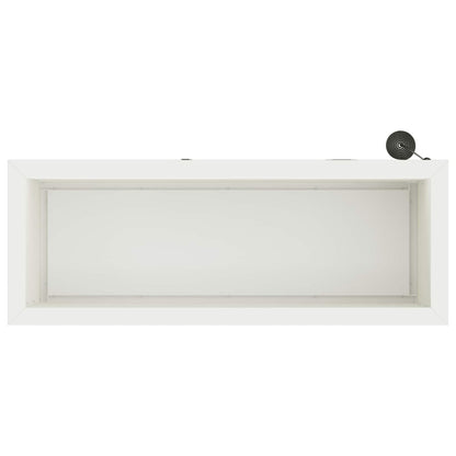 vidaXL Garden Planter with LED White 30 x 80 x 30 cm Steel