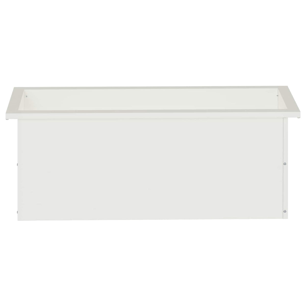 vidaXL Garden Planter with LED 2 pcs White 30 x 80 x 30 cm Steel