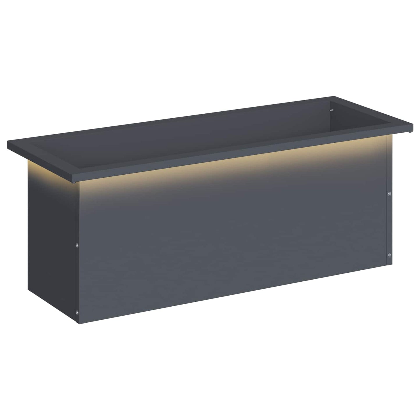 vidaXL Garden Planter with LED Antracite 30 x 80 x 30 cm Steel