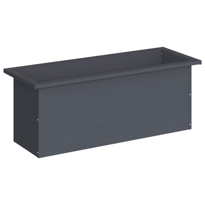 vidaXL Garden Planter with LED Antracite 30 x 80 x 30 cm Steel