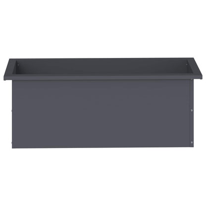 vidaXL Garden Planter with LED Antracite 30 x 80 x 30 cm Steel