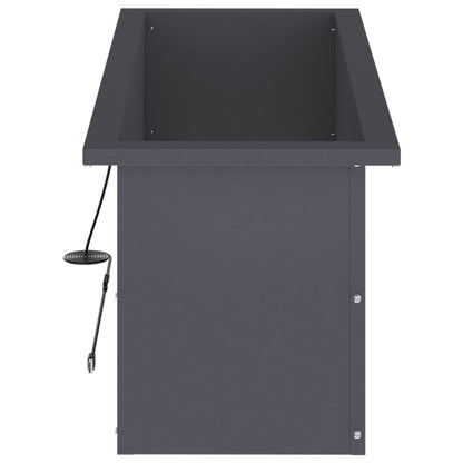 vidaXL Garden Planter with LED Antracite 30 x 80 x 30 cm Steel