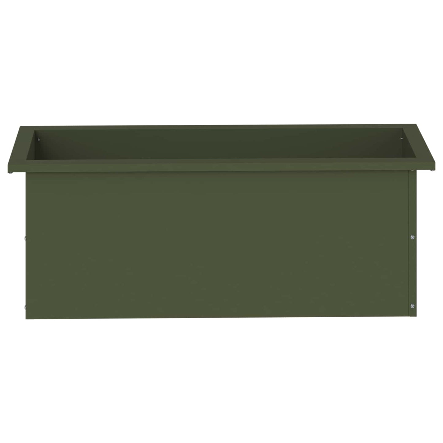 vidaXL Garden Planter with LED Olive Green 30 x 80 x 30 cm Steel