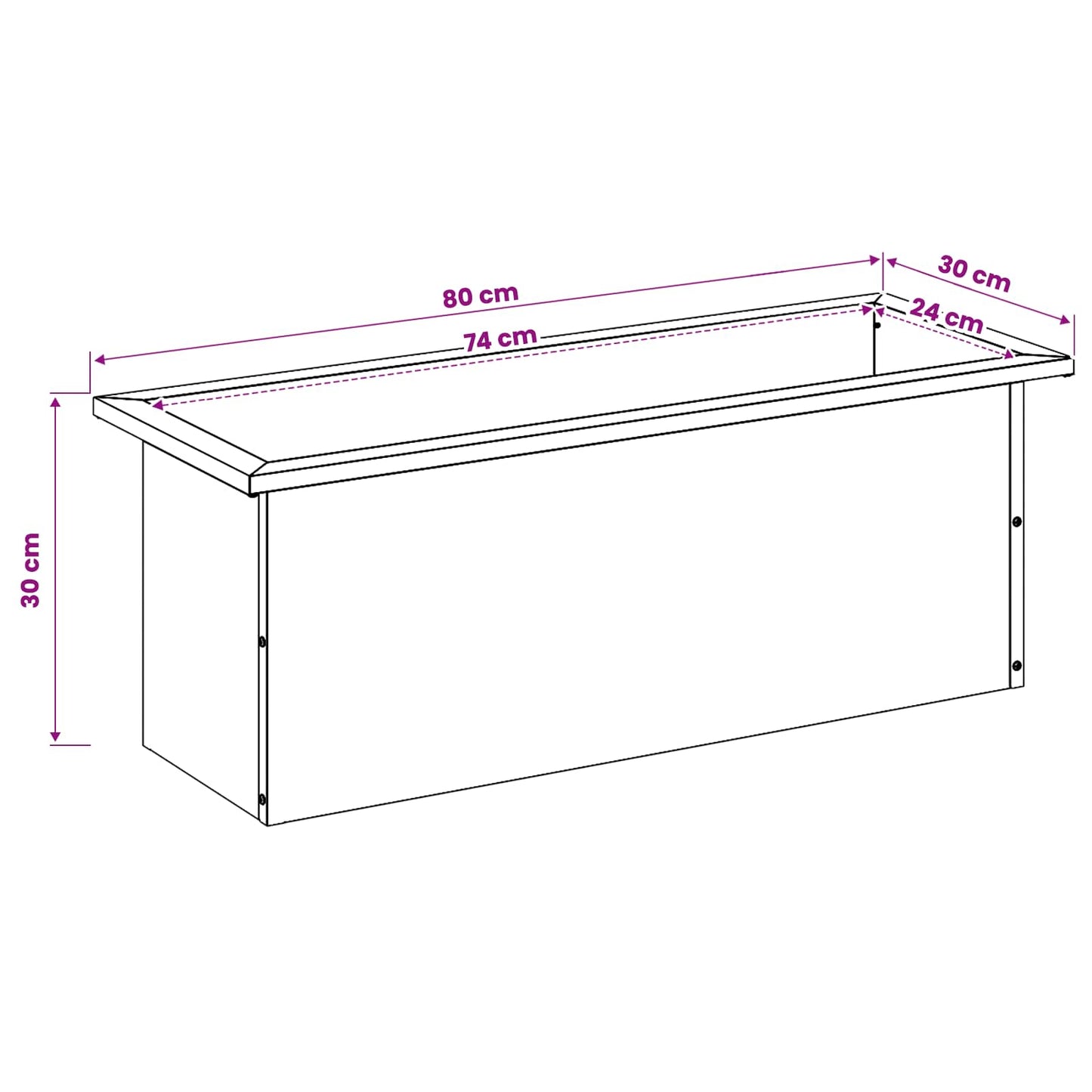vidaXL Garden Planter with LED Olive Green 30 x 80 x 30 cm Steel