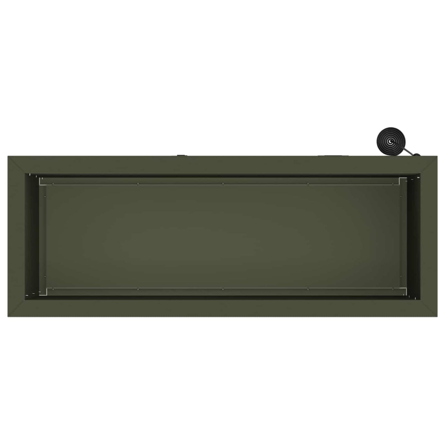 vidaXL Garden Planter with LED Olive Green 30 x 80 x 30 cm Steel