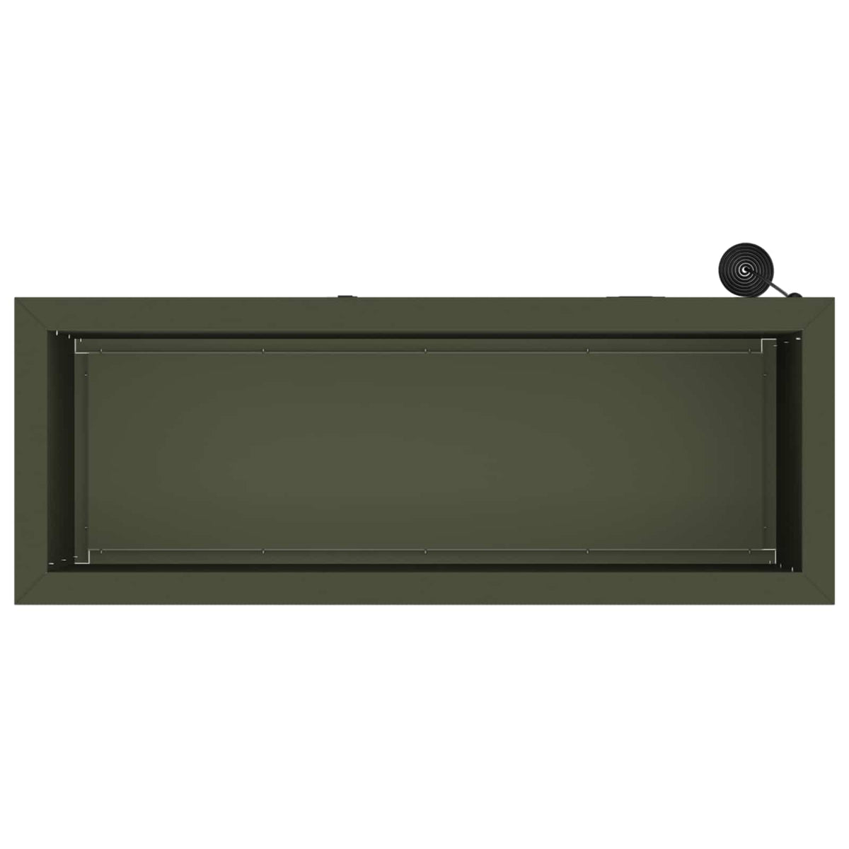 vidaXL Garden Planter with LED Olive Green 30 x 80 x 30 cm Steel