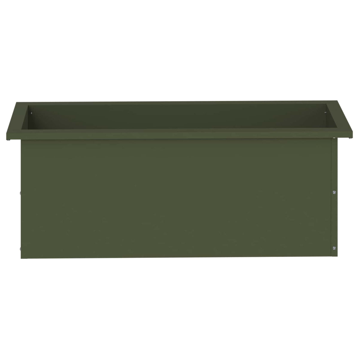 vidaXL Garden Planter with LED 2 pcs Olive Green 30 x 80 x 30 cm Steel