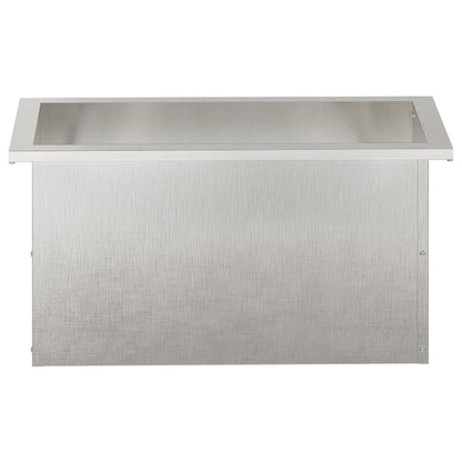 vidaXL Garden Planter with LED Silver 30 x 80 x 30 cm Stainless Steel