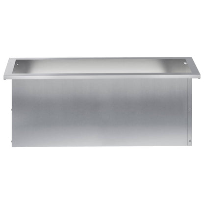 vidaXL Garden Planter with LED Silver 30 x 80 x 30 cm Galvanised Steel