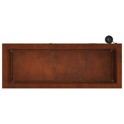 vidaXL Garden Planter with LED Rusty 30 x 80 x 30 cm Weathering Steel