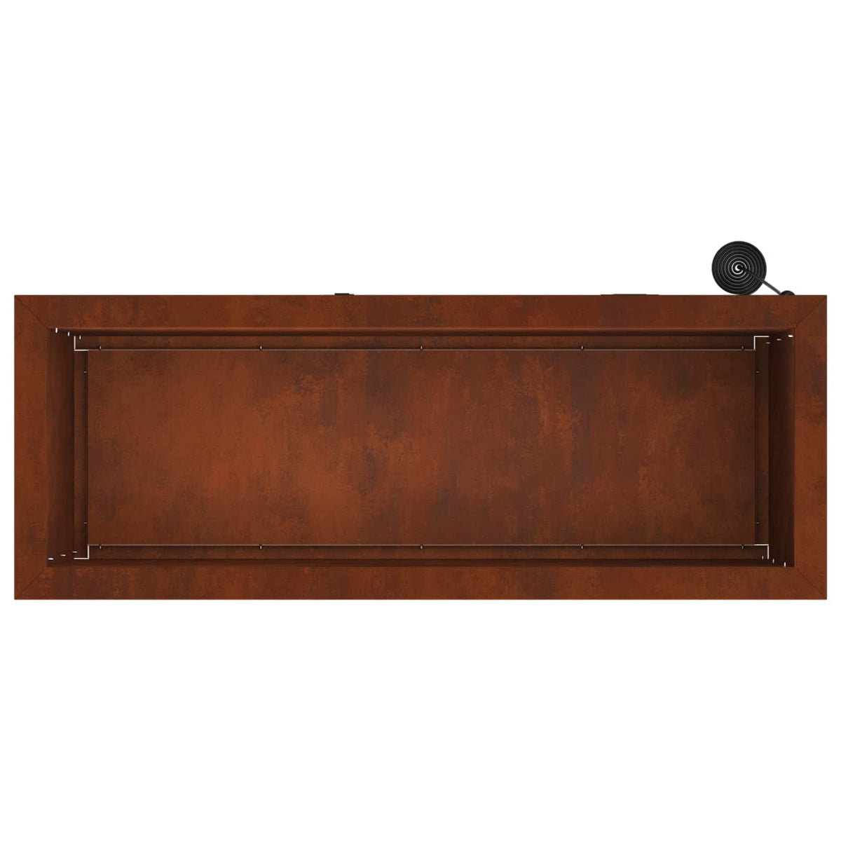 vidaXL Garden Planter with LED Rusty 30 x 80 x 30 cm Weathering Steel