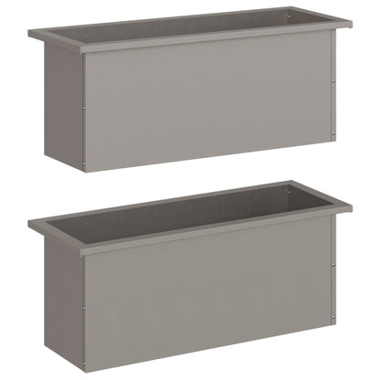 vidaXL Garden Planter with LED 2 pcs Rusty 30 x 80 x 30 cm