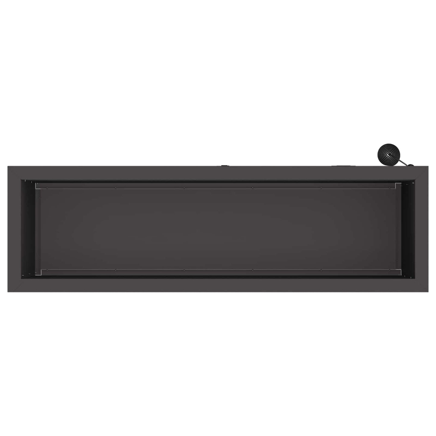 vidaXL Garden Planter with LED Black 30 x 100 x 30 cm Steel