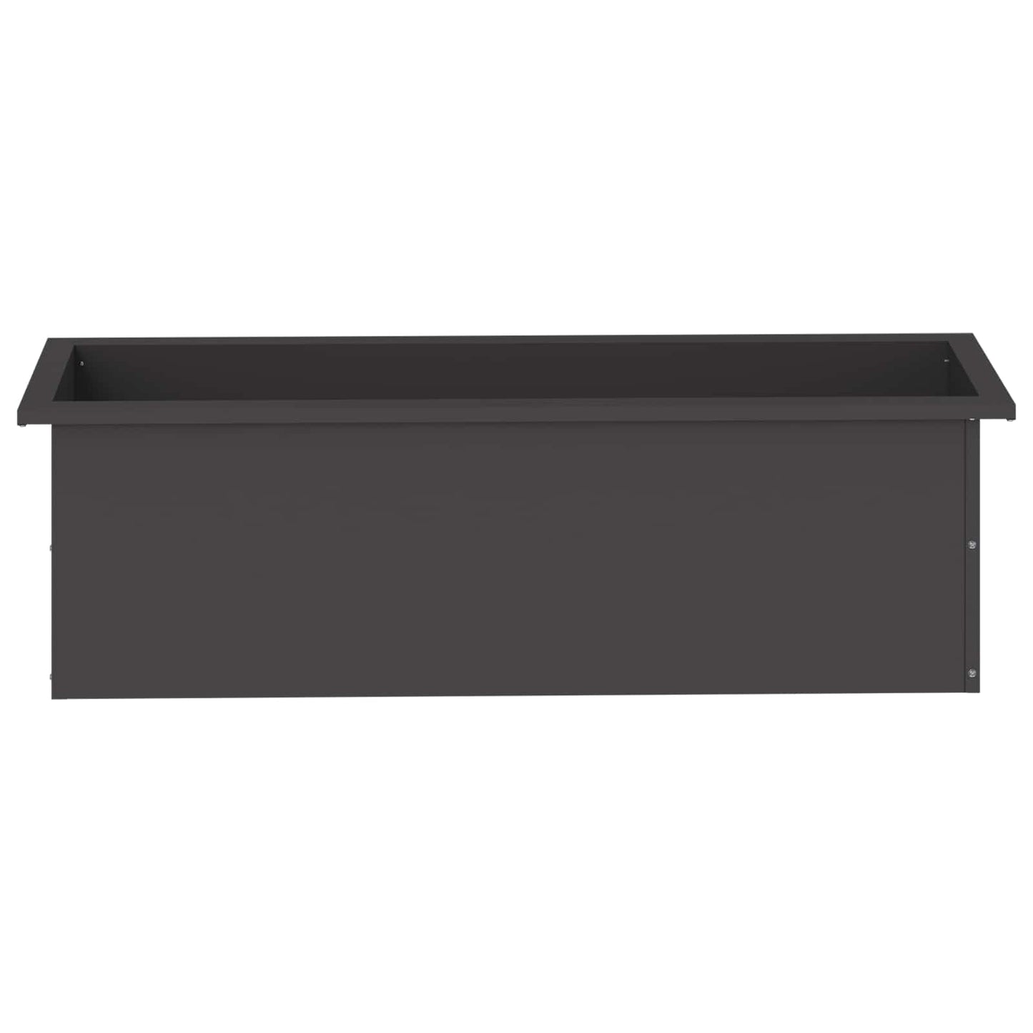 vidaXL Garden Planter with LED 2 pcs Black 30 x 100 x 30 cm Steel