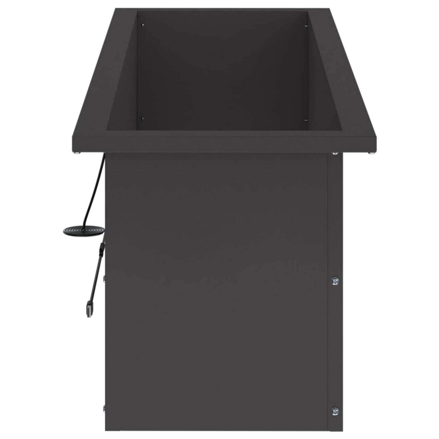 vidaXL Garden Planter with LED 2 pcs Black 30 x 100 x 30 cm Steel