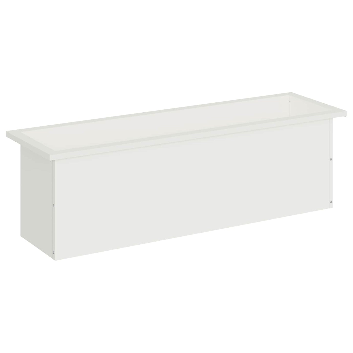 vidaXL Garden Planter with LED White 30 x 100 x 30 cm Steel