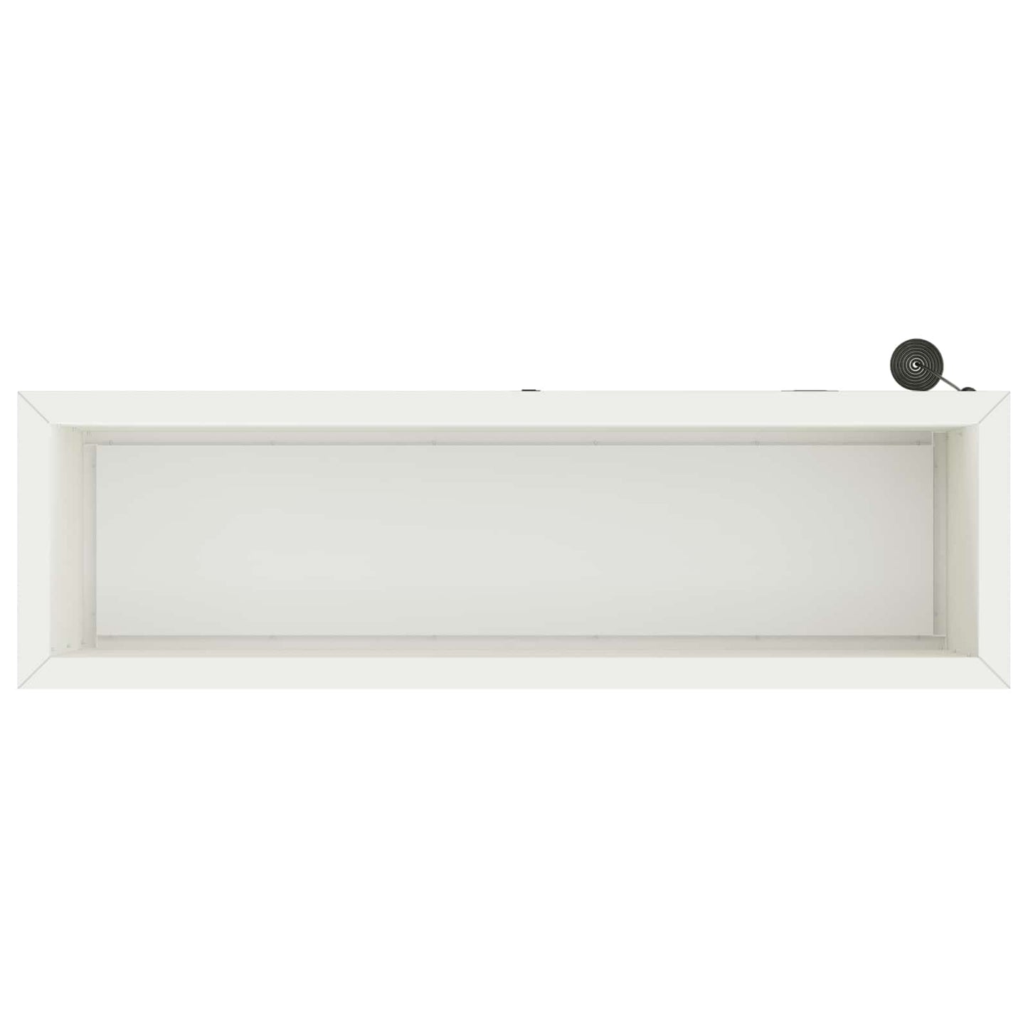 vidaXL Garden Planter with LED White 30 x 100 x 30 cm Steel