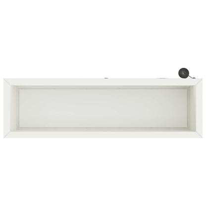vidaXL Garden Planter with LED White 30 x 100 x 30 cm Steel