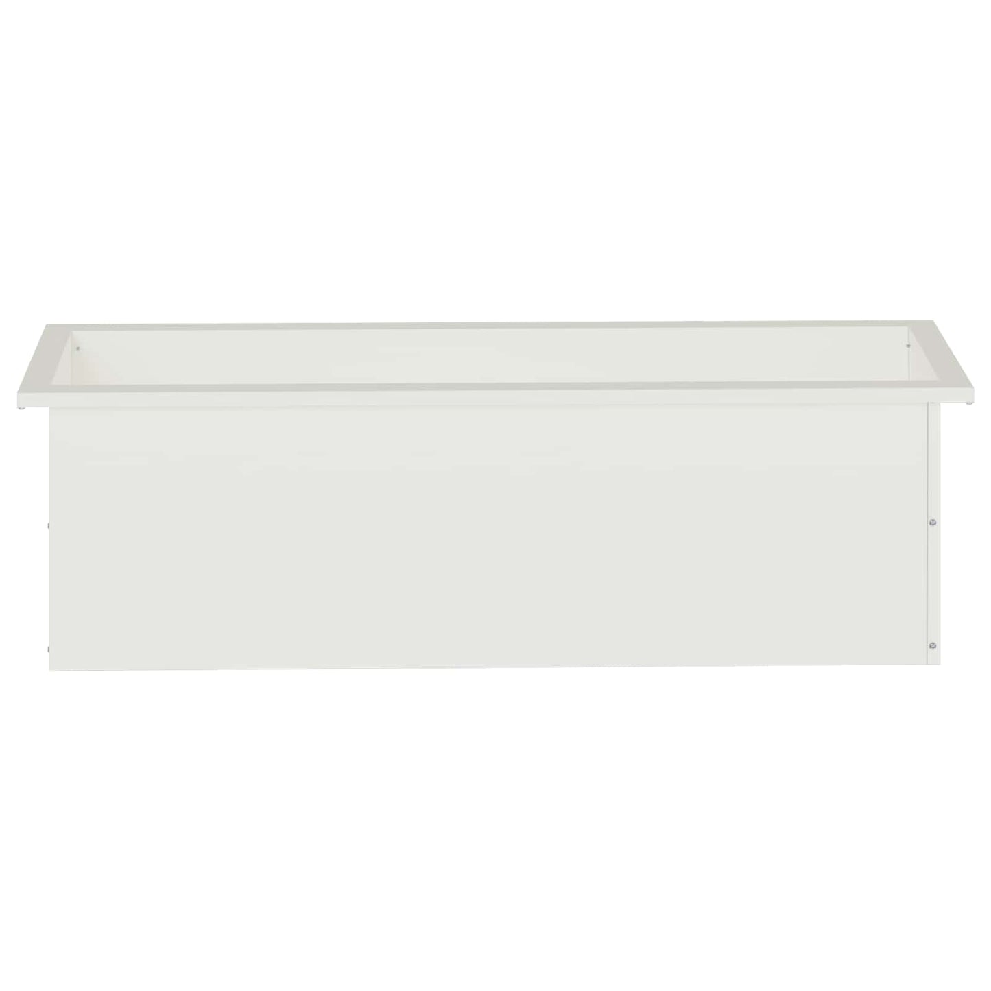 vidaXL Garden Planter with LED 2 pcs White 30 x 100 x 30 cm Steel