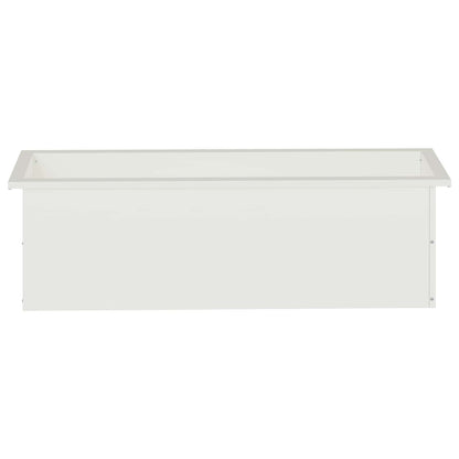 vidaXL Garden Planter with LED 2 pcs White 30 x 100 x 30 cm Steel