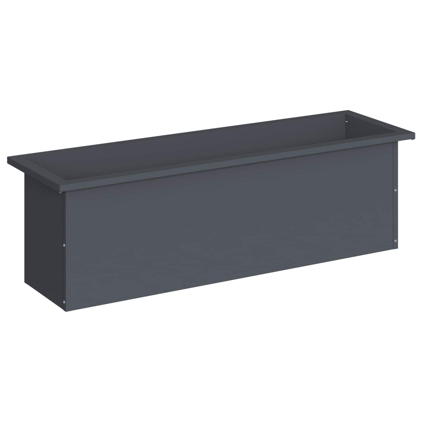 vidaXL Garden Planter with LED Antracite 30 x 100 x 30 cm Steel