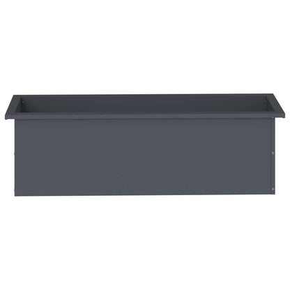 vidaXL Garden Planter with LED Antracite 30 x 100 x 30 cm Steel