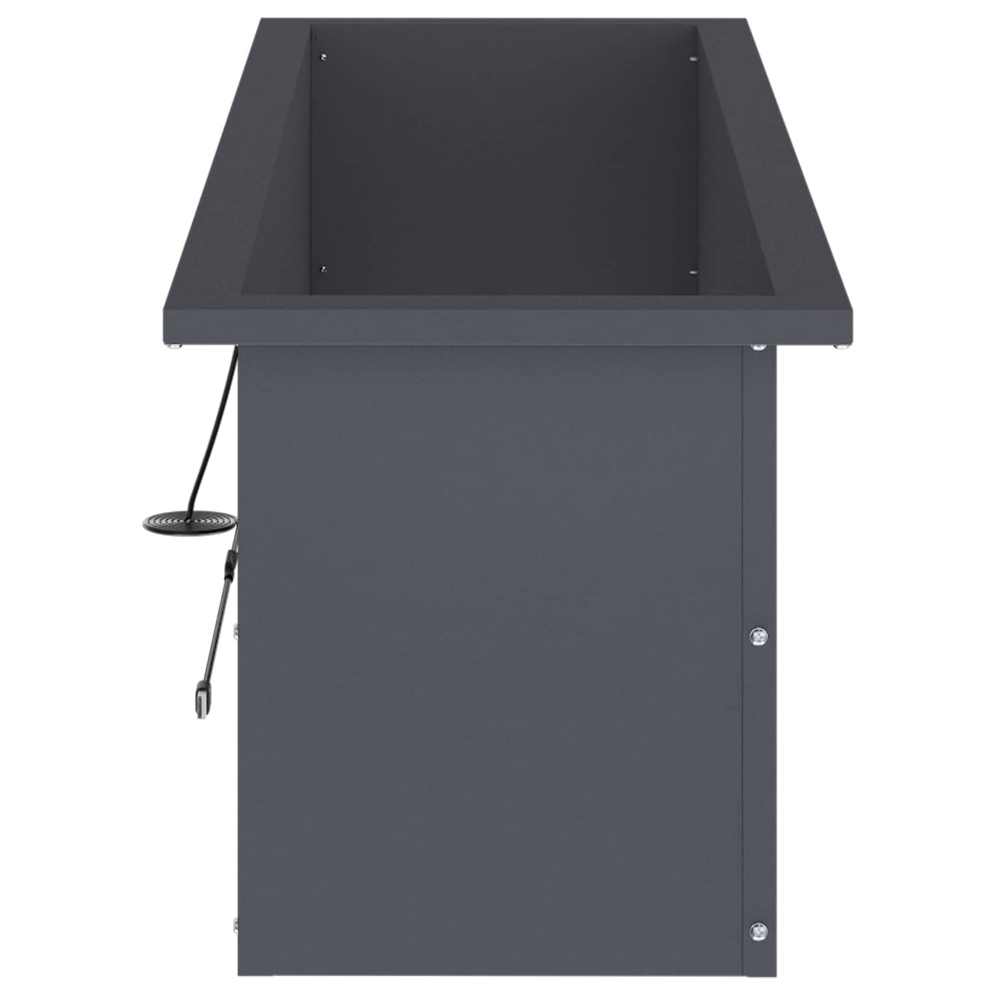 vidaXL Garden Planter with LED Antracite 30 x 100 x 30 cm Steel