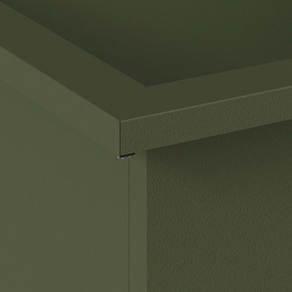 vidaXL Garden Planter with LED 2 pcs Olive Green 30 x 100 x 30 cm