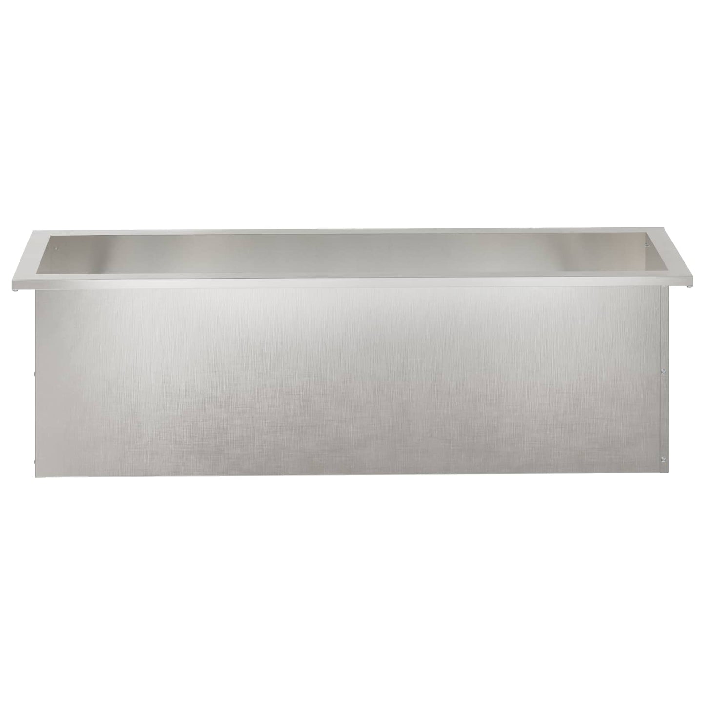 vidaXL Garden Planter with LED Silver 30 x 100 x 30 cm Stainless Steel