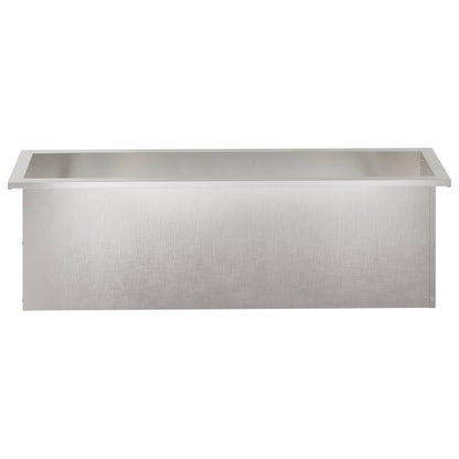 vidaXL Garden Planter with LED 2 pcs Silver 30 x 100 x 30 cm