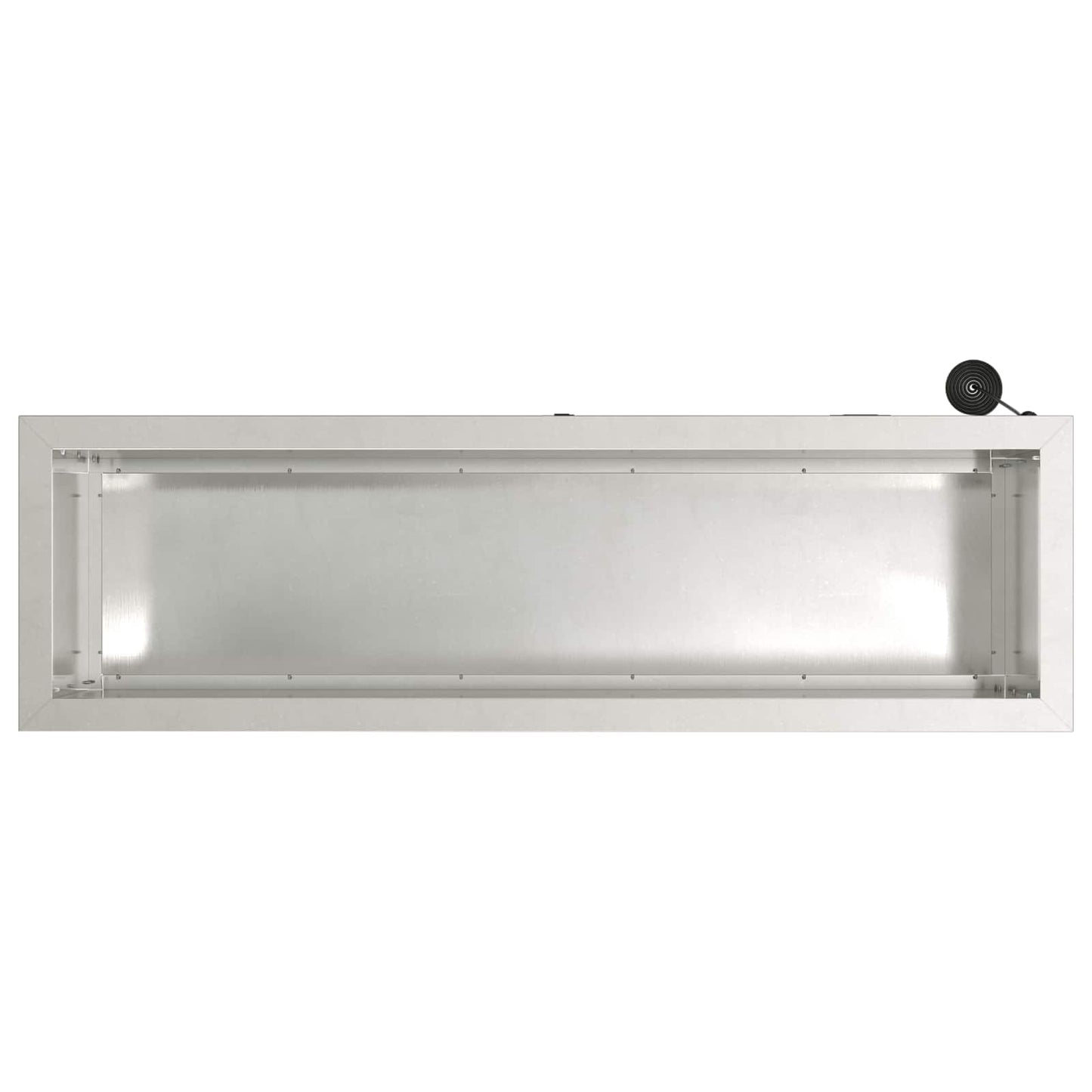 vidaXL Garden Planter with LED 2 pcs Silver 30 x 100 x 30 cm