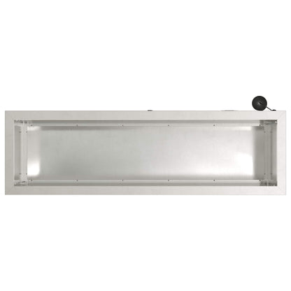 vidaXL Garden Planter with LED 2 pcs Silver 30 x 100 x 30 cm