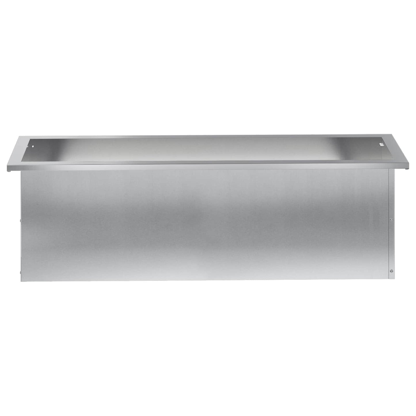 vidaXL Garden Planter with LED Silver 30 x 100 x 30 cm