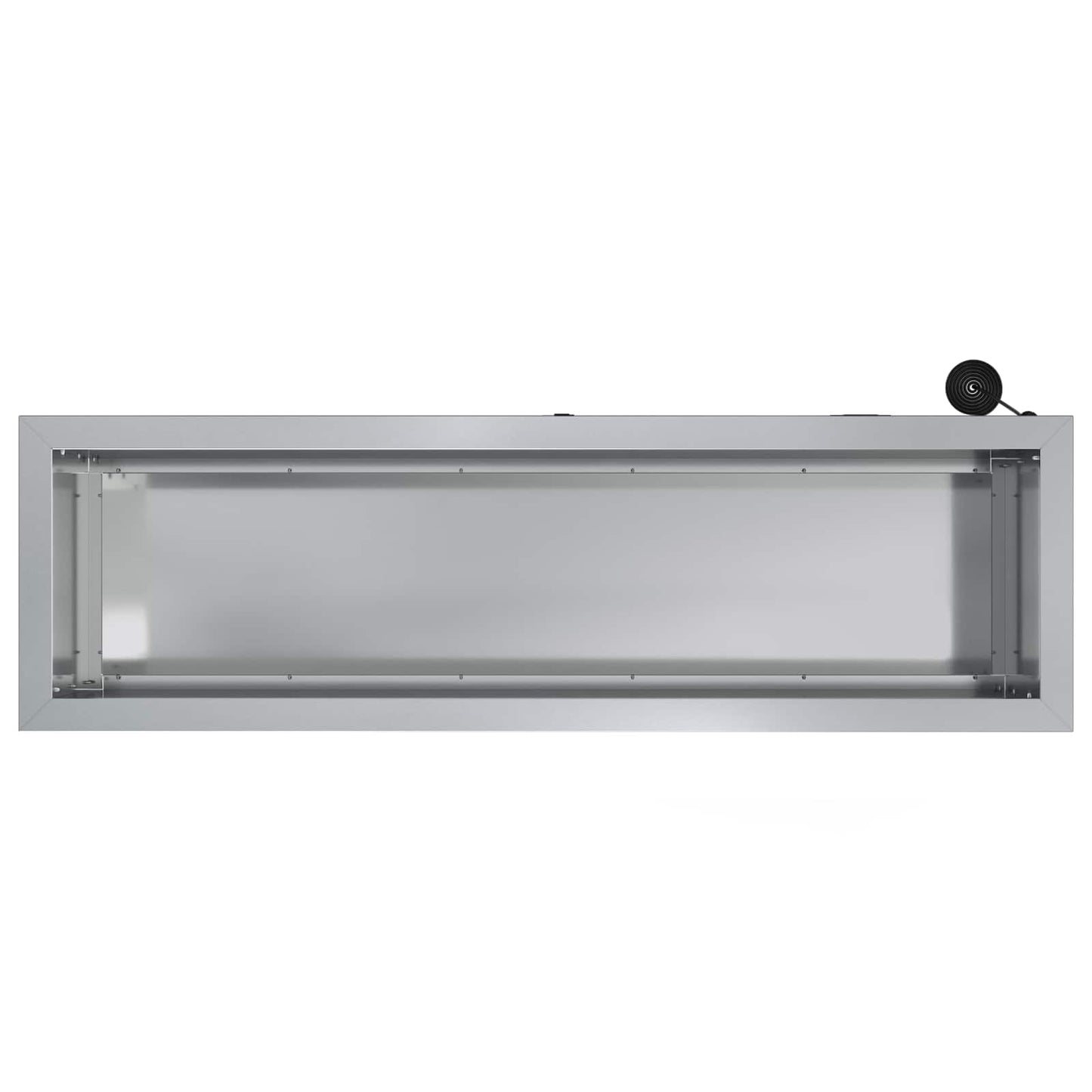 vidaXL Garden Planter with LED Silver 30 x 100 x 30 cm