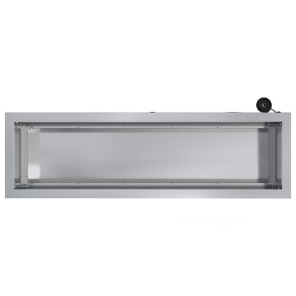 vidaXL Garden Planter with LED Silver 30 x 100 x 30 cm