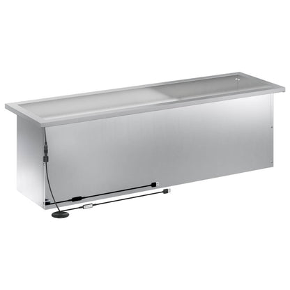 vidaXL Garden Planter with LED 2 pcs Silver 30 x 100 x 30 cm