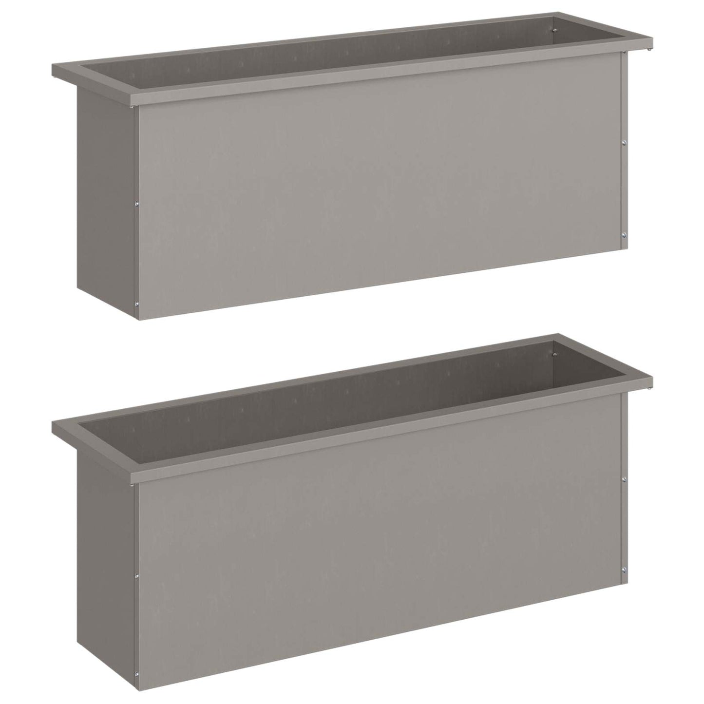 vidaXL Garden Planter with LED 2 pcs Rusty 30 x 100 x 30 cm