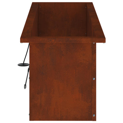 vidaXL Garden Planter with LED 2 pcs Rusty 30 x 100 x 30 cm