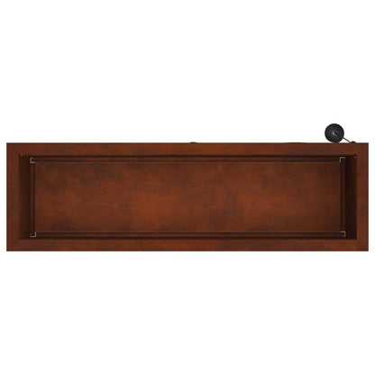 vidaXL Garden Planter with LED 2 pcs Rusty 30 x 100 x 30 cm
