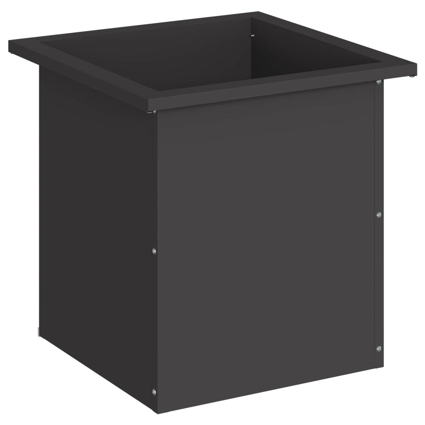 vidaXL Garden Planter with LED Black 40 x 40 x 40 cm Steel